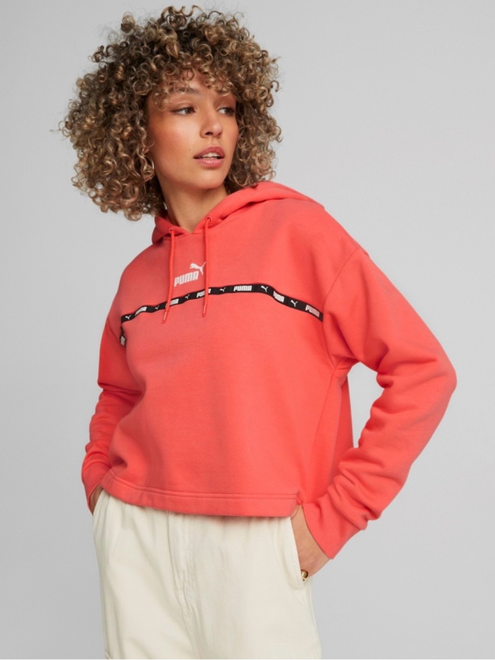 Puma Power Tape Coral Hoodie  Cotton